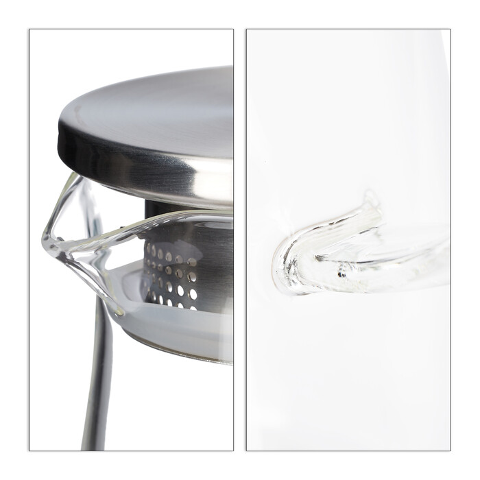 Relaxdays Glass Carafe with Lid, 1.8 Liter