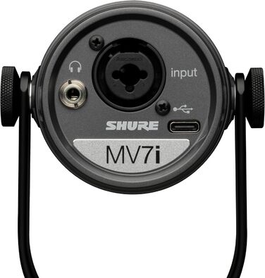 Мікрофон Shure MV7+ для подкастів, стрімінгу та запису – білий. USB/XLR, LED-сенсор, автоматичне регулювання рівня, цифровий поп-фільтр, ефекти реверберації.