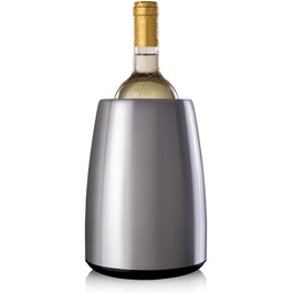 Vacu Vin Weinkühler Elegant: Ізольований охолоджувач для вина з нержавіючої сталі з акумулятором холоду (для стандартних винних пляшок)