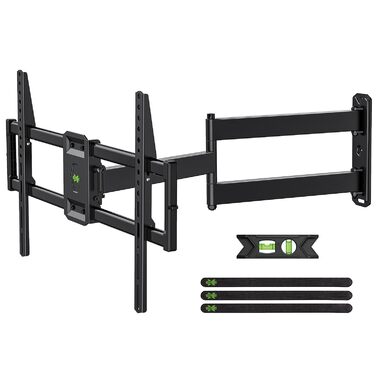 Кріплення для телевізора USX MOUNT на стіну з подовженою балкою, для LCD/LED/OLED телевізорів 37-80 дюймів, витягування 814 мм, регульоване нахилом та поворотне на 180°, VESA до 600x400 мм, вантажопідйомність до 45 кг, ідеально для кутового монтажу