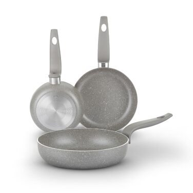 Набір каструль KASANOVA для традиційних плит, антипригарне покриття, набір посуду, здорове, швидке та рівномірне приготування їжі. Виготовлено в Італії (3 шт.)