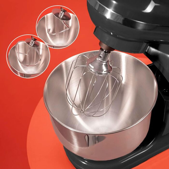Кухонний комбайн Cecotec Cecomixer 250W, 3л, чаша з нержавіючої сталі, 5 функцій, 6 швидкостей (Чорний)