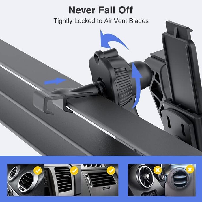 Автотримач для планшету OHLPRO: 360° обертання, сумісний з iPad, Samsung Tab, Huawei (6-11 дюймів)