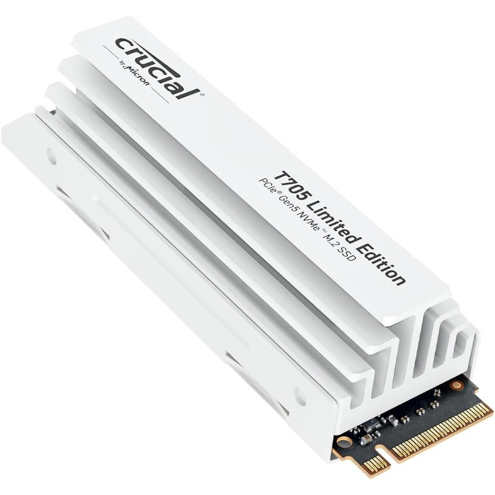SSD Crucial T705 2TB PCIe Gen5 NVMe M.2 - Швидкість до 13600 МБ/с, DirectStorage, сумісний з PCIe 4.0, внутрішній SSD