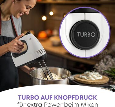 Міксер Clatronic HM 3775: потужний 400 Вт, 5 швидкостей, нержавіюча сталь, для дому