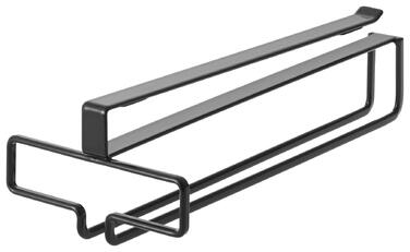 Тримач для келихів YAMAZAKI 2463 під полицю, чорний, сталь, 11x26x7 см