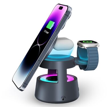 Bluetooth-динамик NEUTYPECHIC 5-в-1 зі зарядкою, лампою, тримачем та нічником