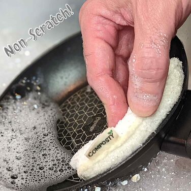 Compostable Luffa Sponges, award-winning, eco-friendly, kitchen sponge, scratch-resistant pot cleaner, compostable and plastic-free, cellulose dish sponge, biodegradable household cleaning pads