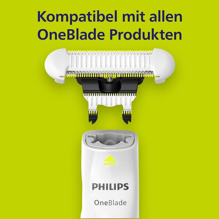 Запасні леза Philips OneBlade QP229/50 Skin Protect для електробритви та тримера, нержавіюча сталь, з захистом шкіри, 2 шт.