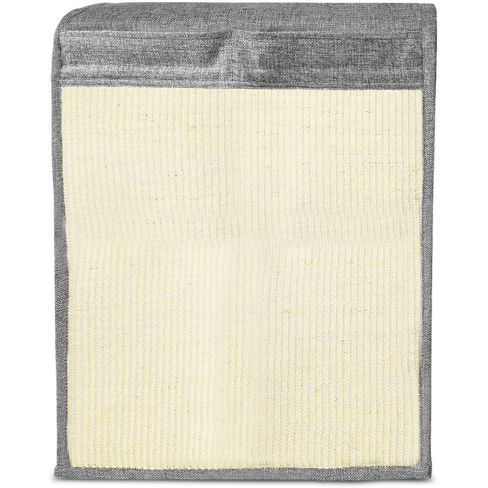 Navaris Cat Scratch Mat Scratch Protection Sofa - with 2 compartments - 128 x 45 cm Sisal Scratch Rug for Cat - Couch Cat Scratch Mat - also for Dogs (Light Grey - White)