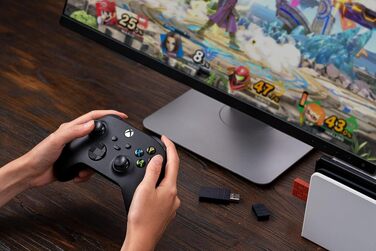 Бездротовий Bluetooth адаптер 8BitDo USB Wireless Adapter 2 для Switch, Windows 10, Android, PS4/5, Xbox (Коричневий)