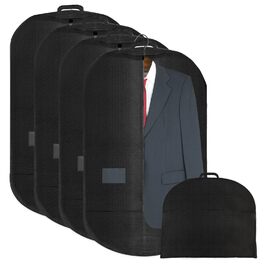 Чохол для костюмів Daily Treasures 4 шт., дорожній, з ручкою, складний, з вікном PVC (100x60 см), чорний