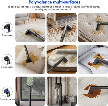 B Flowyfresh - миючий пилосос для диванів, килимів, меблів та авто. Мийний пилосос, 13 kPa, швидке сушіння, великий об'єм резервуару (1.8 л + 0.8 л), самоочищення