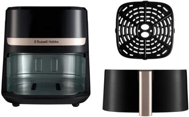 Russell Hobbs Rapid Air Fryer 4.3L - Quiet & Compact Air Fryer with 9 Programs, Touchscreen, Grill, Bake & Fry