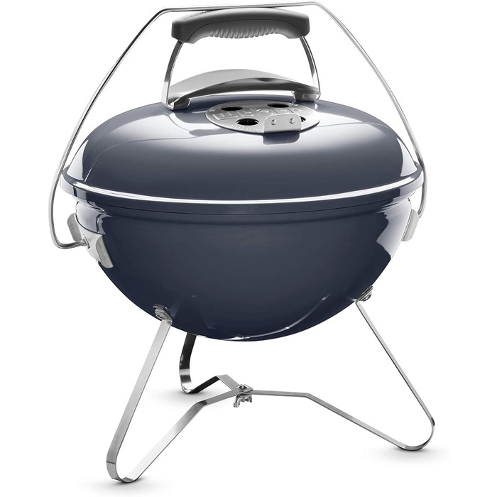 Вугільний гриль Weber Smokey Joe Premium, 37 см, портативний, емальований, Slate Blue