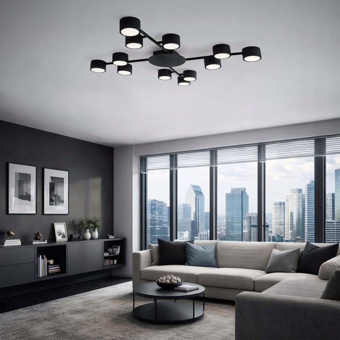 Підвісна стельова LED-лампа LEDLUX на 12 точок світла (патрони GX53)