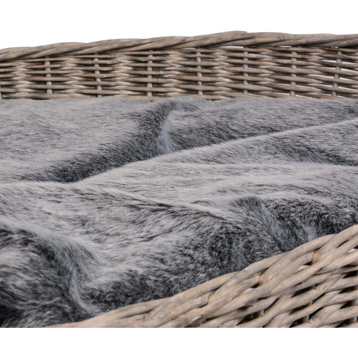 Кіжувалка для собак та котів UNU з лози та ротангу, сіра, 61 x 44,5 x 15,5 см (M)