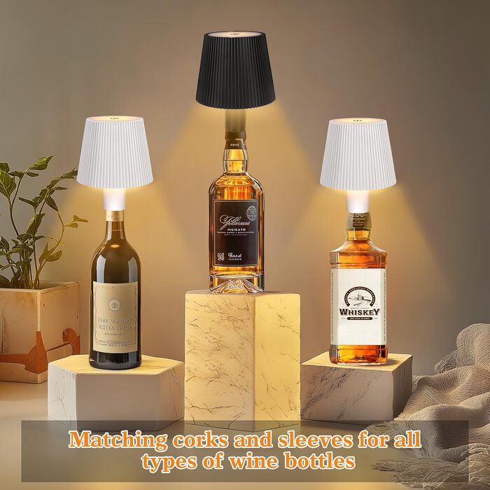 LED-лампа настільна бездротова диммируемая чорна з USB-C, сенсорна лампа з 3 колірними температурами, плавне регулювання яскравості, регульована висота, IP54 вологостійка для внутрішнього/зовнішнього використання (чорний)