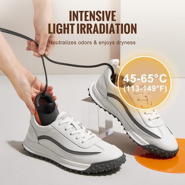 Сушарка для взуття VEVOR з 4 трубками та таймером, 200 Вт, сушарка для чобіт та взуття з тепловим обдувом