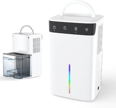 Зволожувач повітря 2600 мл з нічним підсвічуванням, тихий, для спальні, ванної кімнати, шафи та гардеробу