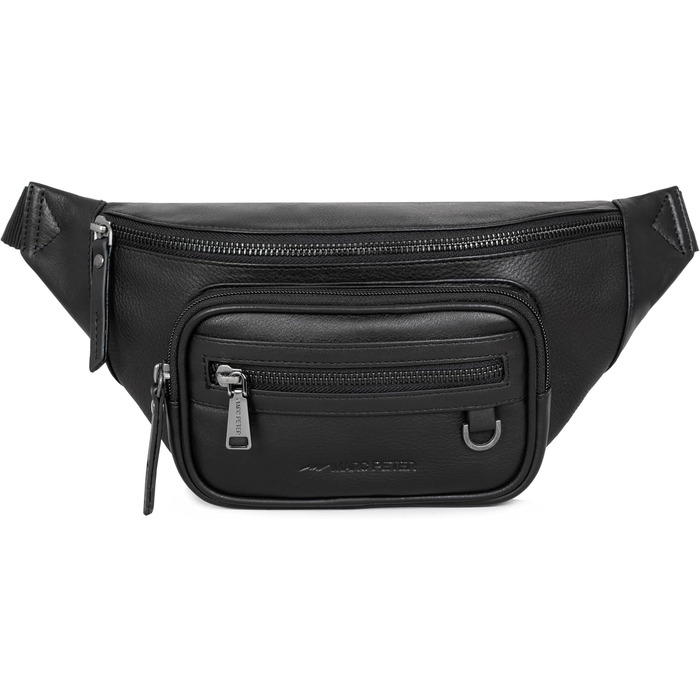 Чоловіча поясна/стегнова сумка Marc Peter® Varadero з натуральної шкіри Наппа, чорна | Сумка на пояс для чоловіків та жінок | Сумка через плече, шкіряна | Hip Bag, Crossbody Bag