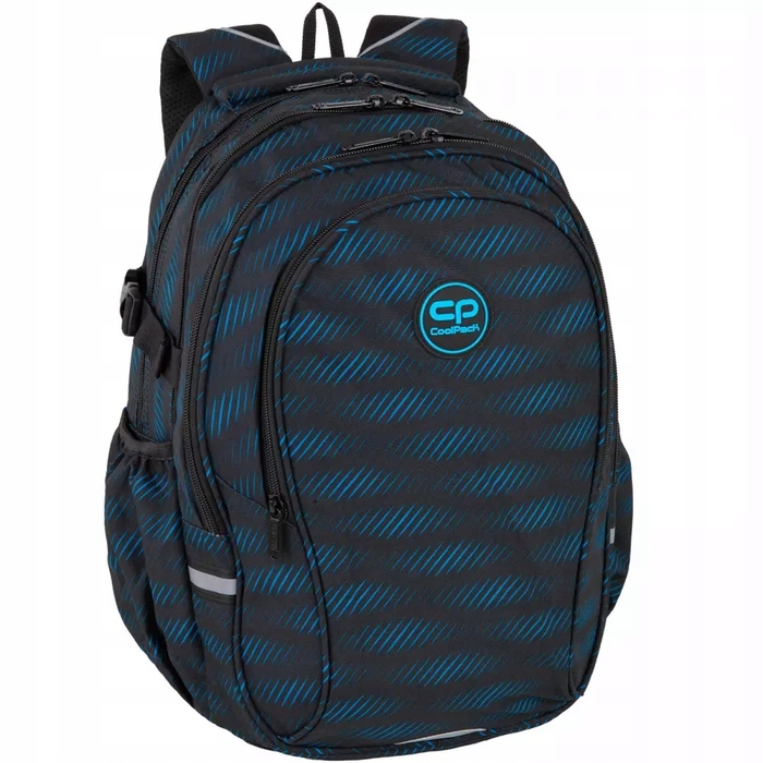 Багатовідсінковий шкільний рюкзак CoolPack, чорно-синій, 29 л