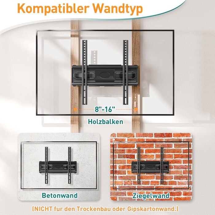 Настінне кріплення для телевізора ELIVED поворотне, нахильне, для LCD/LED/OLED 26-70 дюймів, VESA 400x400, до 45 кг, з висувним механізмом