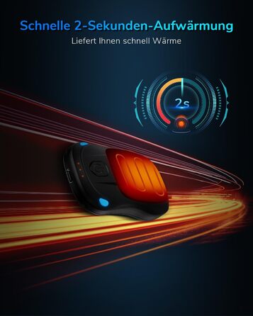 Електричний нагрівач для рук, перезаряджуваний, 2 шт. (чорний)