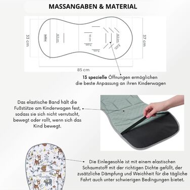 Breathable stroller seat liner, buggy seat liner summer - stroller accessories - universal - stroller insert with anti-shock cushion, buggy insert summer – Bambi Dream