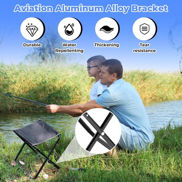 Складний стільчик Falthocker для відпочинку на природі: сад, пляж, кемпінг - легкий та компактний з сумкою для зберігання