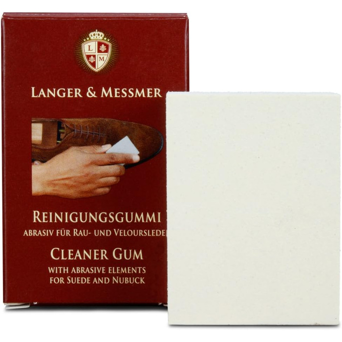 Langer & Messmer Leather Care Set for Suede - Shoe care set with shoe brushes for nubuck leather care and care products for refreshing color, protection, and waterproofing to care for your suede shoes.
