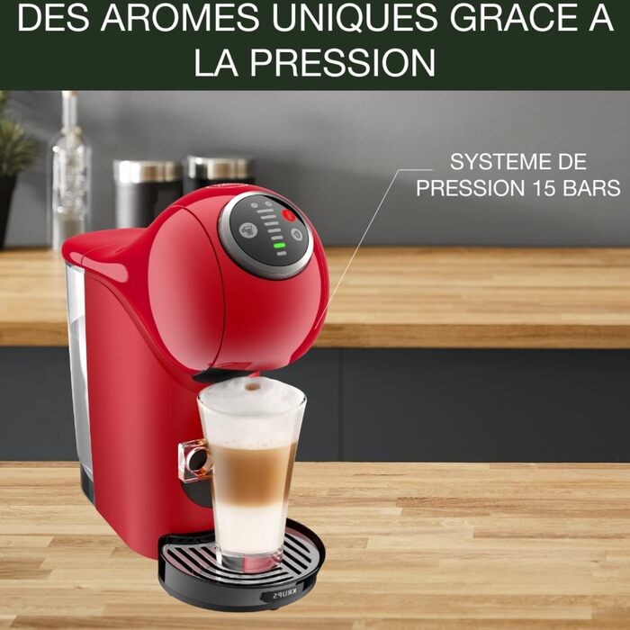 Кавова машина капсульна NESCAFÉ DOLCE GUSTO GENIO S PLUS KRUPS, автоматична, червона