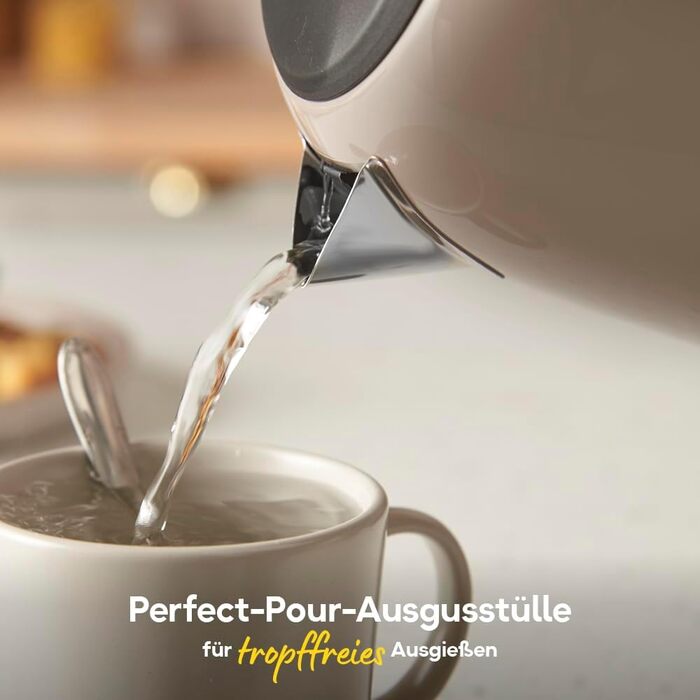 Електричний чайник Russell Hobbs Colours Plus Mokka 1.7л з нержавіючою статтю, 2400W, з фільтром від накипу та індикатором рівня води