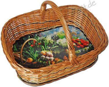 Handmade Willow Tray with Handle – Tray Basket, Basket Tray, Willow Serving Tray – Stable and Sustainable KW