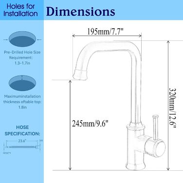 Кухонний змішувач з поворотним виливом 360° з античним покриттям з міді