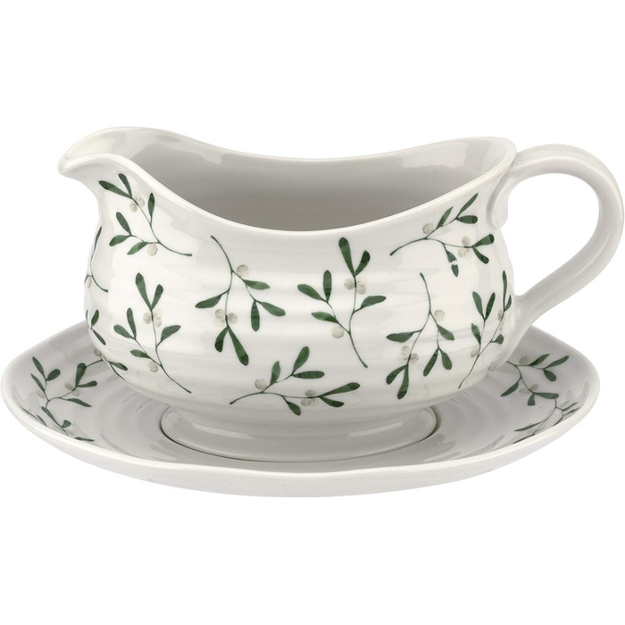 Portmeirion CPXT76512-XG Sophie Conran Garland Saucière 1 Pt. and Stand (Amor, Mistletoe), porcelain