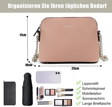 Сумка жіноча TANTOMI через плече крос-боді ланцюжкова Altrosa (Рожева) - елегантна вечірня сумочка