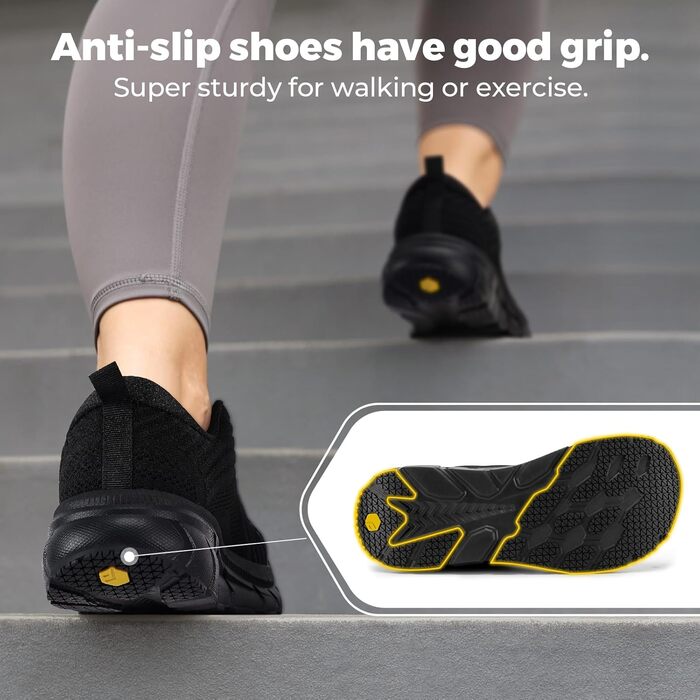 Жіночі кросівки для бігу FitVille з широкою колодкою, чорні, розмір 40 EU, дихаючі, зручні для ходьби та занять спортом