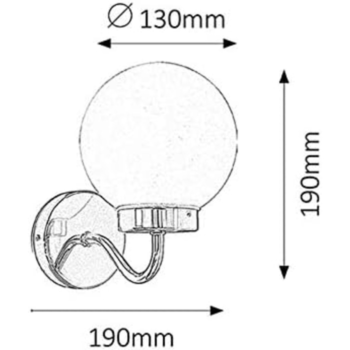 Send Bathroom TOGO in Chrome White Wall Lamp Globe Lamp Bathroom Lamp