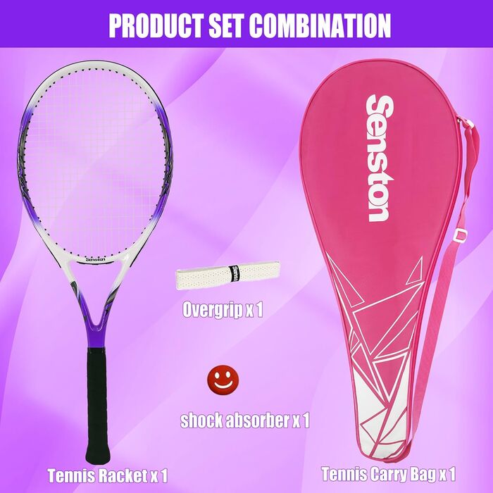 Тенісний racket Senston для професійних тренувань (фіолетовий, 27 дюймів)