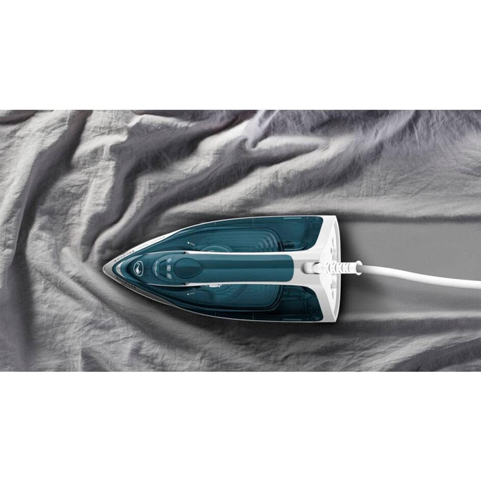 Tefal Express Power Iron Steam Iron with a powerful 185g steam burst, (XGlide Ceramic soleplate with three steam zones, 2400 Watt, drip stop, automatic steam quantity regulation) Durilium with lint remover