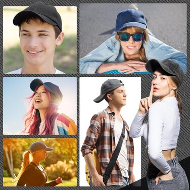 Кепка бейсболка для чоловіків та жінок, 3 шт. Регульована бавовняна кепка, унісекс, вінтажний стиль, для спорту та відпочинку