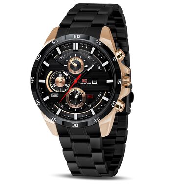 Годинник чоловічий OFFCUP з датою, кварцовий хронограф, водонепроникний, з нержавіючої сталі, для бізнесу та повсякденного носіння (рожеве золото/чорний)