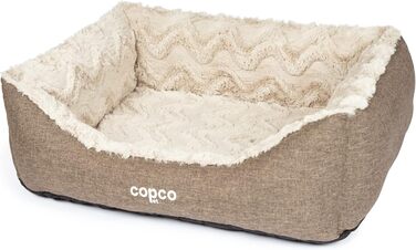 Ортопедичне ліжко для собак CopcoPet Pia, рожеве, 60 x 50 см - м'яке ліжечко з віскоеластичною начинкою, зручне, з антиковзаючою основою, легко миється, для маленьких собак
