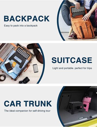 Складний стільчик HOUSE DAY 22см - чорний. Стійкий, легкий, з антиковзким покриттям. Ідеально для дітей, кемпінгу, пікніка та дому.