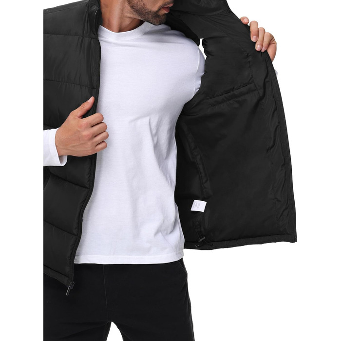 Чоловіча жилетка Polu з пуховим наповнювачем, водовідштовхувальна, без рукавів, зі стійким коміром, на блискавці, зимова, тепла верхня одежда, колір чорний