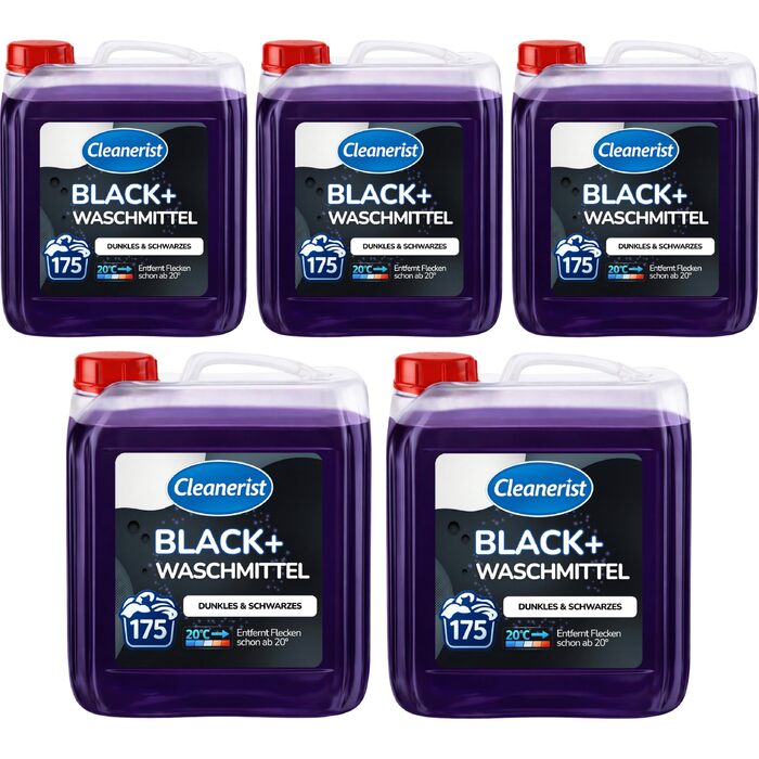 Рідкий засіб для прання кольорової та темної білизни Cleanerist Black+, концентрат, 5х5 л (на 875 прань), універсальний гель для прання 20-95°C