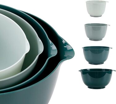 Набір міксерських мисок BoxedHome: 4 шт. з пластику, неслизькі, для салату, зручні для сервірування