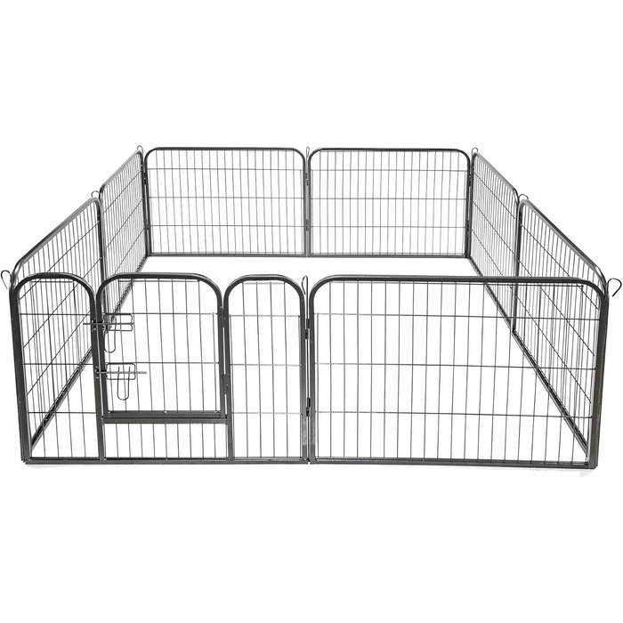 Клітка для цуценят Estexo Metall, забіг для цуценят, огорожа для собак, клітка для собак (8x80x60 см)