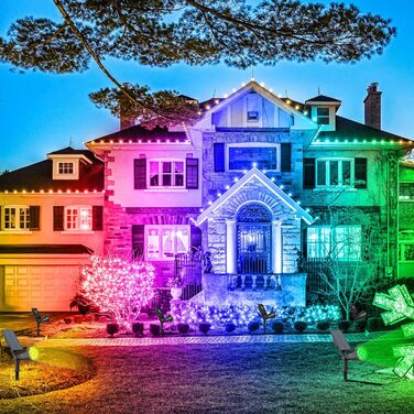 T-SUN LED Solar Spotlights, 2 Pack 4 LED Solar Garden Lights, Bright Garden Lights, 2 Lighting Modes, Safety Lighting, Large Outdoor Light for Lawn, Paths, Terrace (Cool White 6000K) (7led-rgb, 1 Piece)